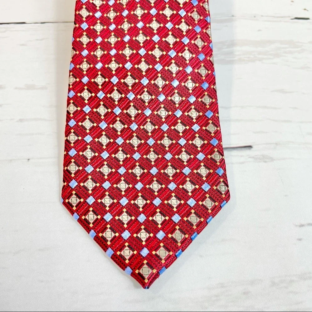 Men's Robert Talbott Best of Class Tie (Red/Blue) - Picture 7 of 11